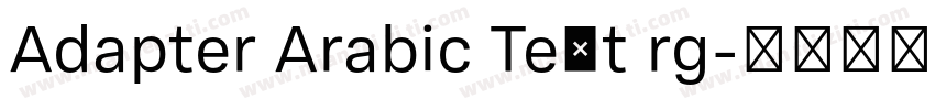 Adapter Arabic Text rg字体转换